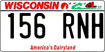 WI license plate 156RNH