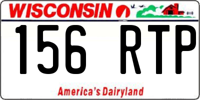 WI license plate 156RTP
