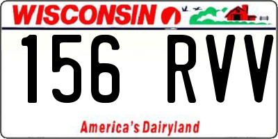 WI license plate 156RVV