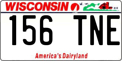 WI license plate 156TNE