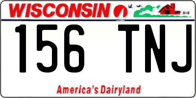 WI license plate 156TNJ
