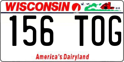 WI license plate 156TOG