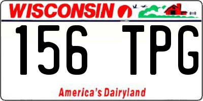 WI license plate 156TPG