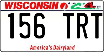 WI license plate 156TRT