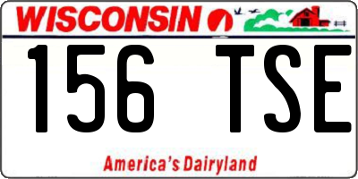 WI license plate 156TSE