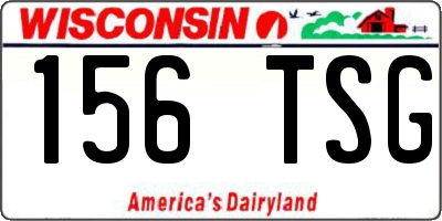 WI license plate 156TSG