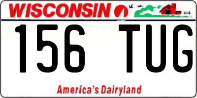 WI license plate 156TUG
