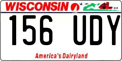 WI license plate 156UDY