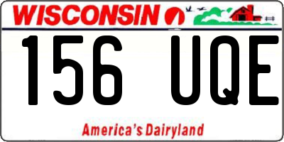 WI license plate 156UQE