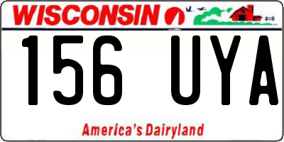 WI license plate 156UYA