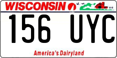 WI license plate 156UYC