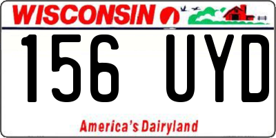 WI license plate 156UYD