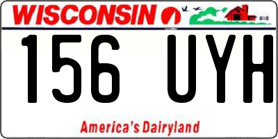 WI license plate 156UYH