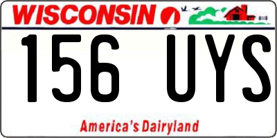 WI license plate 156UYS