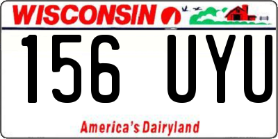 WI license plate 156UYU