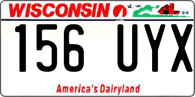 WI license plate 156UYX