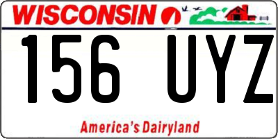 WI license plate 156UYZ