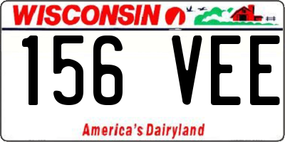 WI license plate 156VEE