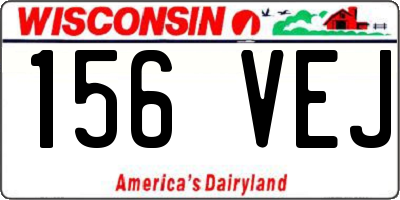 WI license plate 156VEJ