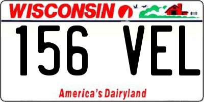 WI license plate 156VEL
