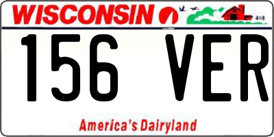 WI license plate 156VER