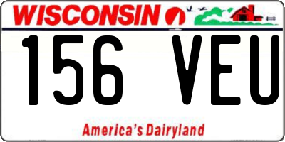 WI license plate 156VEU