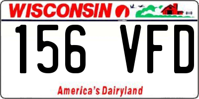 WI license plate 156VFD