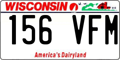 WI license plate 156VFM