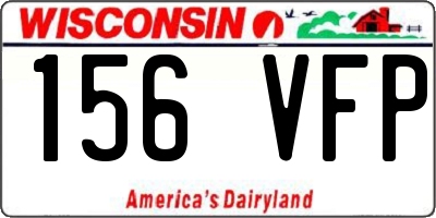 WI license plate 156VFP