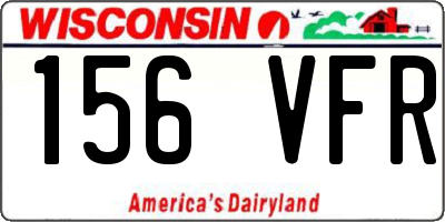 WI license plate 156VFR