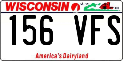 WI license plate 156VFS