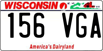 WI license plate 156VGA
