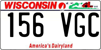 WI license plate 156VGC