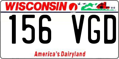 WI license plate 156VGD