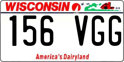 WI license plate 156VGG