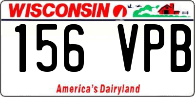 WI license plate 156VPB