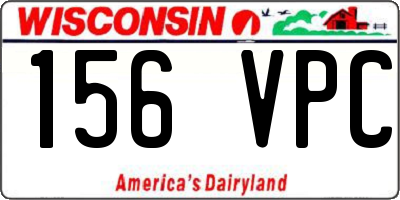 WI license plate 156VPC