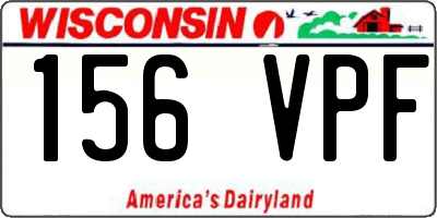 WI license plate 156VPF