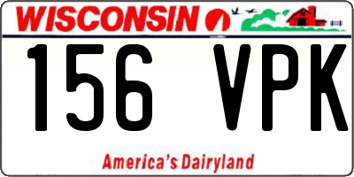 WI license plate 156VPK