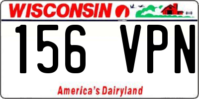WI license plate 156VPN