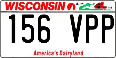 WI license plate 156VPP
