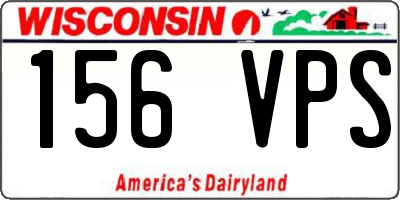 WI license plate 156VPS