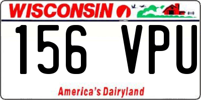 WI license plate 156VPU