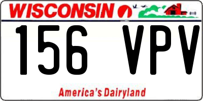 WI license plate 156VPV