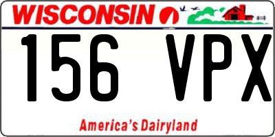 WI license plate 156VPX