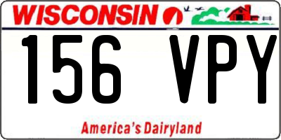 WI license plate 156VPY
