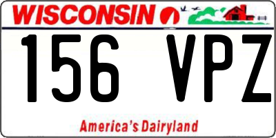 WI license plate 156VPZ