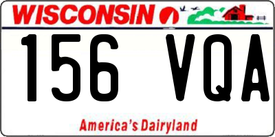 WI license plate 156VQA