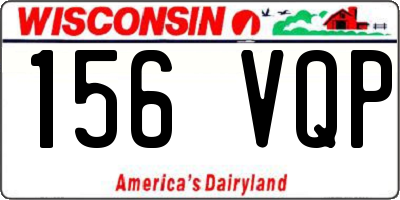 WI license plate 156VQP