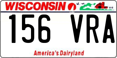 WI license plate 156VRA